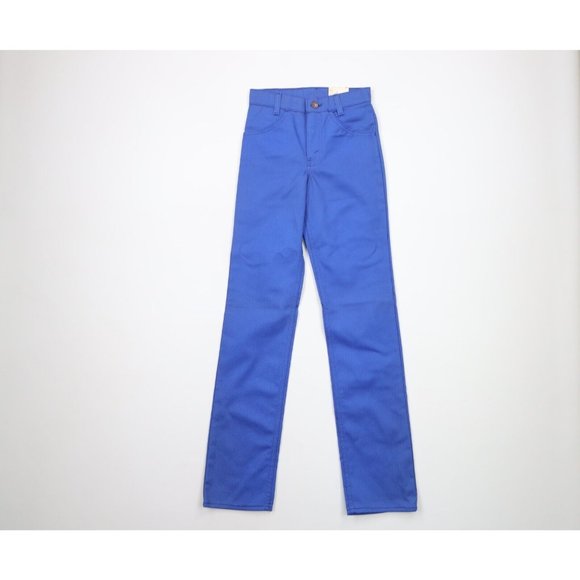 NOS Vintage 80s Levis 707 Student Fit Womens 25 Straight Leg Jeans Blue USA